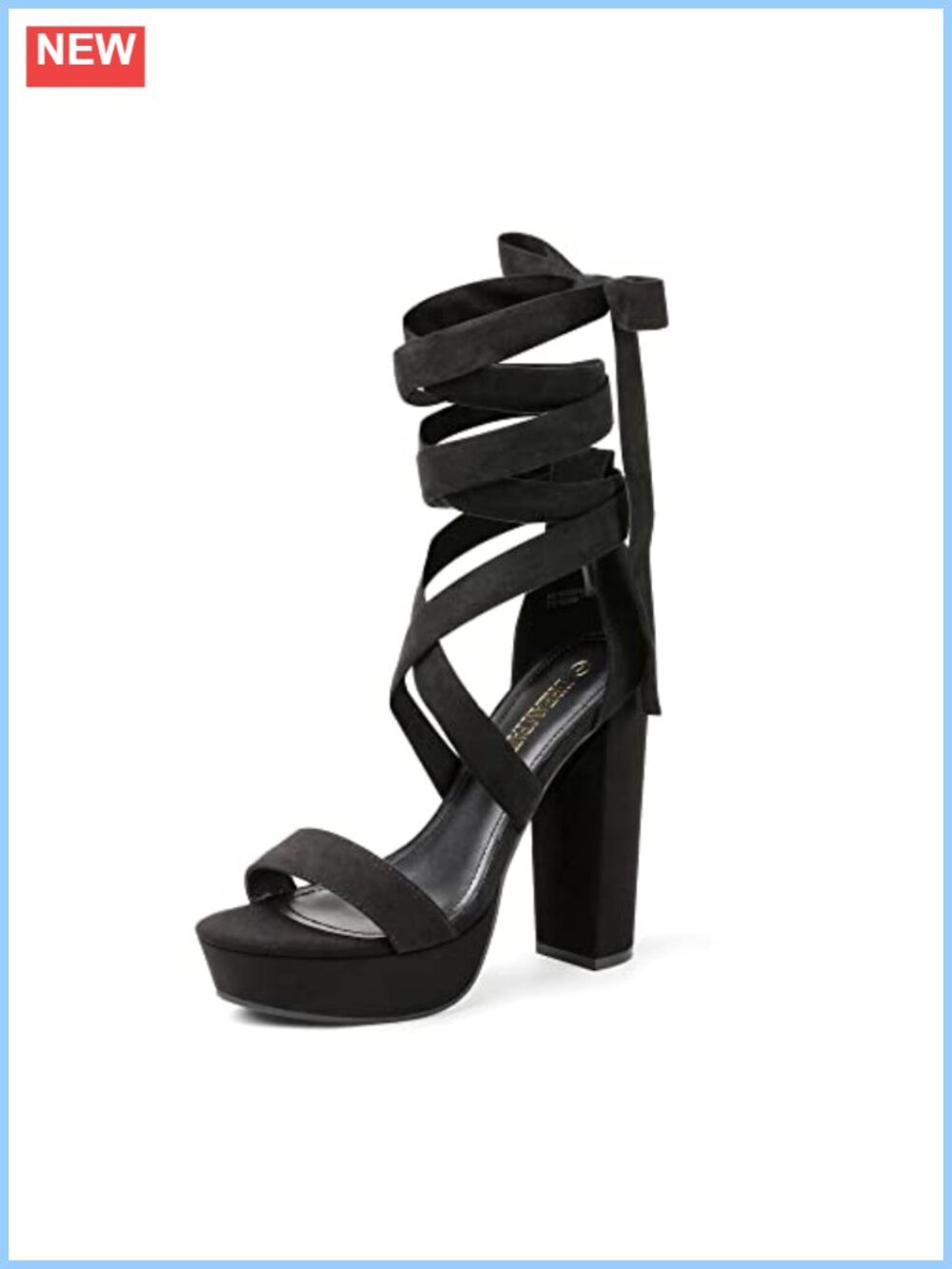 Chunky Platform Heeled Sandals for Women Strappy Open Toe Dressy Bridal